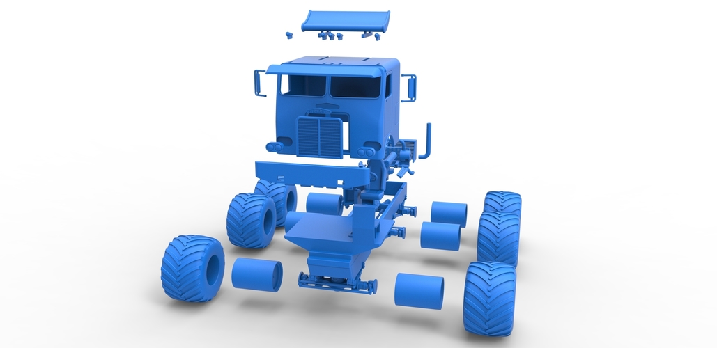 Diecast Monster truck 6x6 Scale 1:25 3D Print 495562