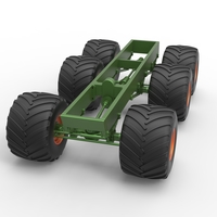 Diecast old school monster truck chassis 6x6 Scale 1:25 - Thumbnail 4