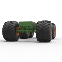 Diecast old school monster truck chassis 6x6 Scale 1:25 - Thumbnail 5