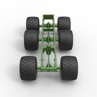 Diecast old school monster truck chassis 6x6 Scale 1:25 - Thumbnail 7