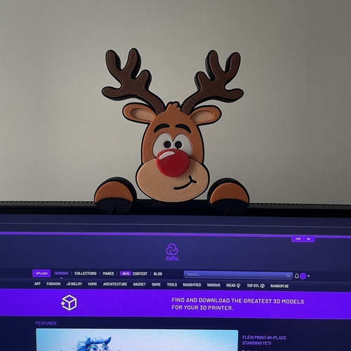 CHRISTMAS REINDEER FACES 3D Print 495620