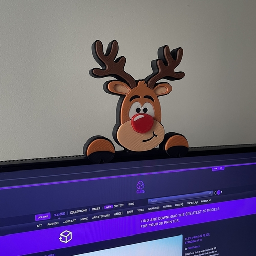 CHRISTMAS REINDEER FACES 3D Print 495621