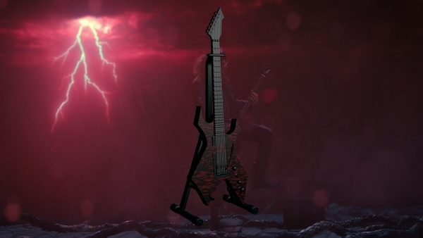 Medium Stranger Things Eddie's Guitar BC Rich Warlock Guitar Replica 3D Printing 495642