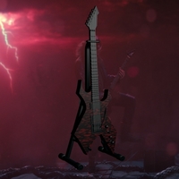 Small Stranger Things Eddie's Guitar BC Rich Warlock Guitar Replica 3D Printing 495642