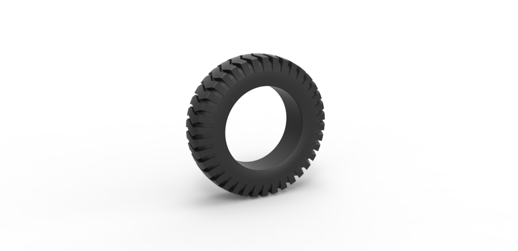 Diecast semi truck tire 3 Scale 1:25 3D Print 495737