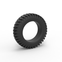 Semi truck tire 3 Scale 1:25 - Thumbnail 1