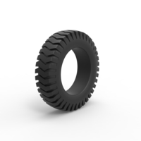 Small Diecast semi truck tire 3 Scale 1:25 3D Printing 495738