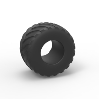 Diecast Monster Jam tire 19 Scale 1:25 - Thumbnail 1