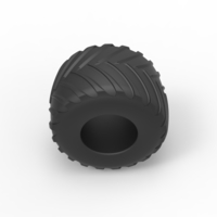 Diecast Monster Jam tire 19 Scale 1:25 - Thumbnail 6
