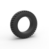 Small Diecast semi truck tire 4 Scale 1:25 3D Printing 495757