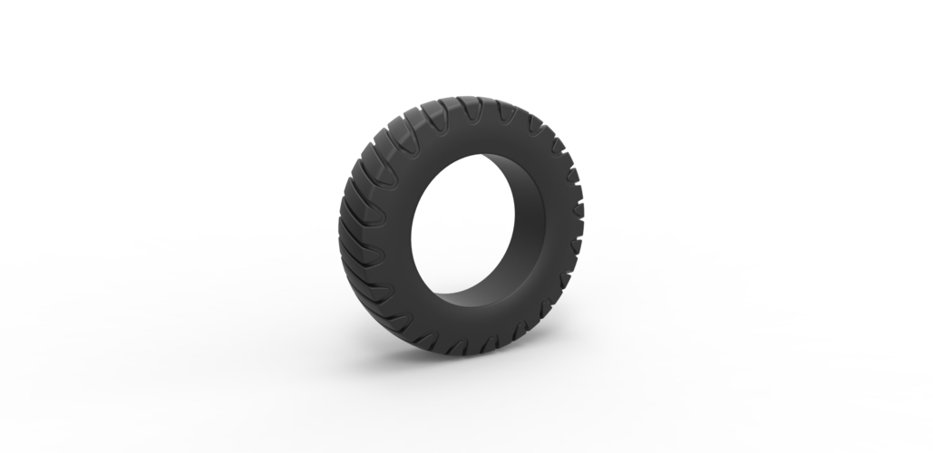 Semi truck tire 5 Scale 1:25 3D Print 495786