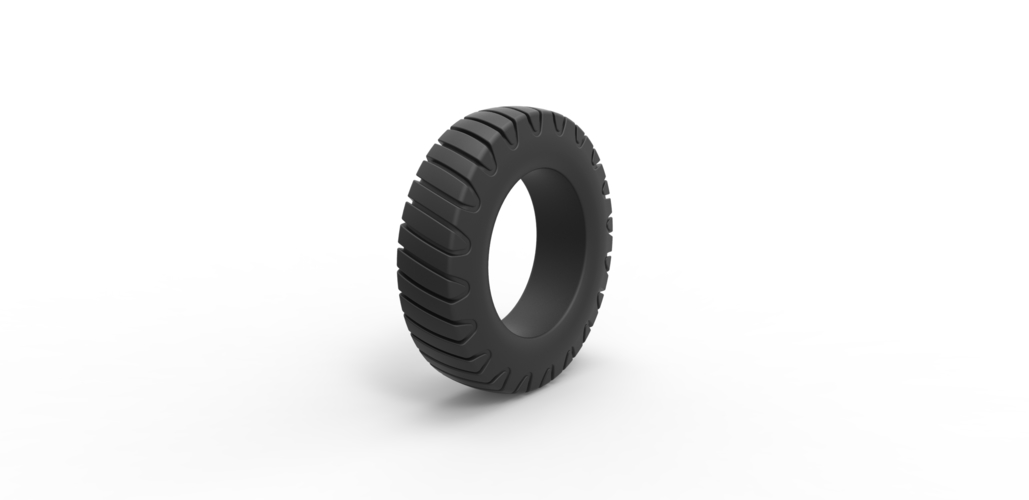 Semi truck tire 5 Scale 1:25 3D Print 495787