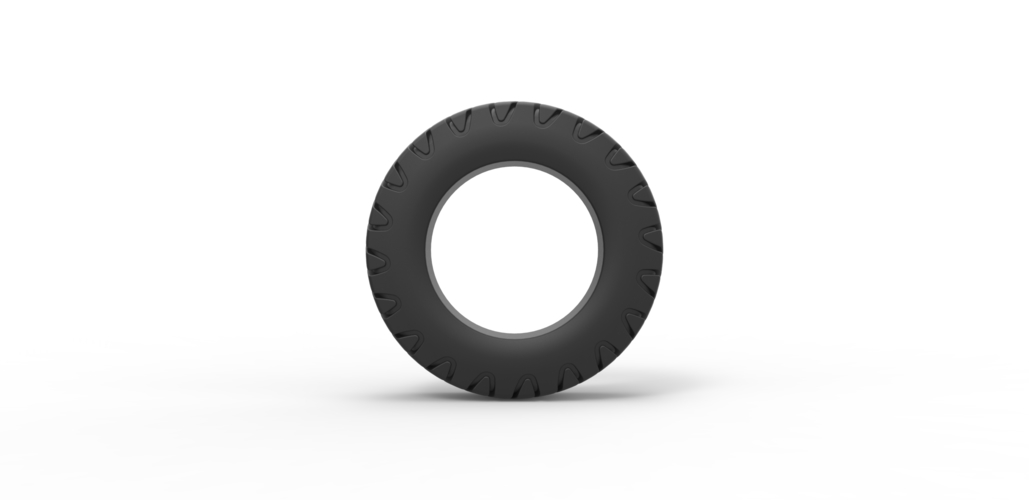 Semi truck tire 5 Scale 1:25 3D Print 495790