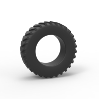 Pulling tractor rear tire 10 Scale 1:25 - Thumbnail 1