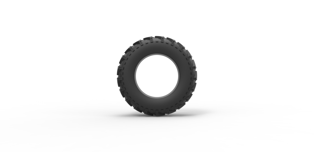 Diecast pulling tractor rear tire 11 Scale 1:25 3D Print 495852