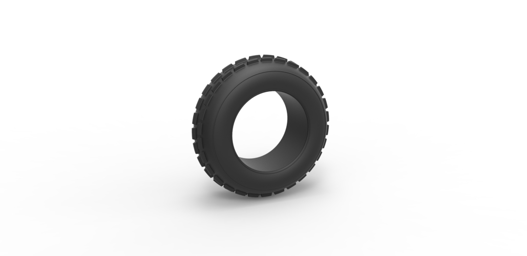 Diecast dune buggy front tire 5 Scale 1:25 3D Print 496038