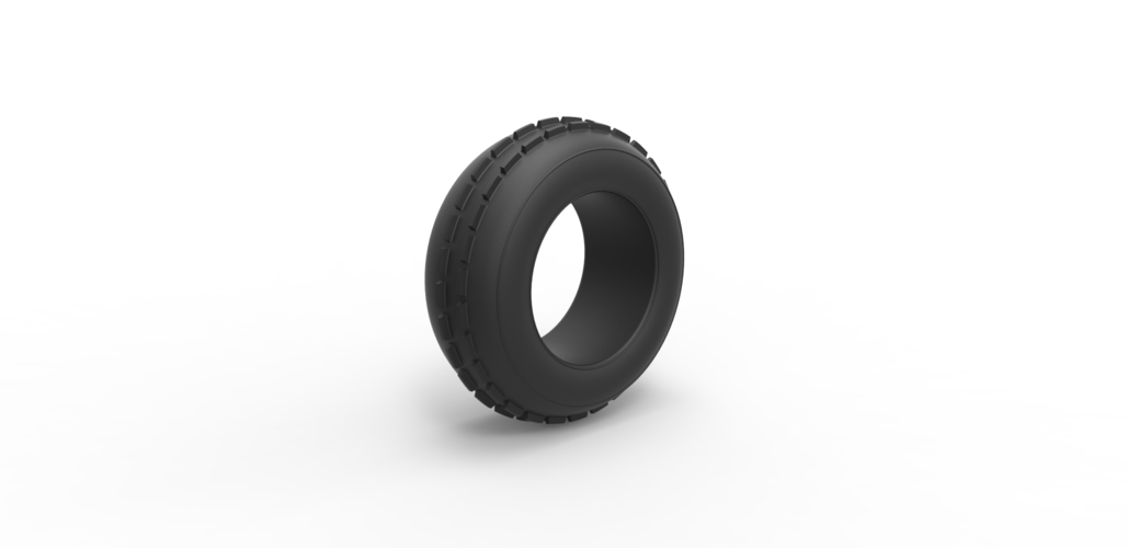 Diecast dune buggy front tire 5 Scale 1:25 3D Print 496039