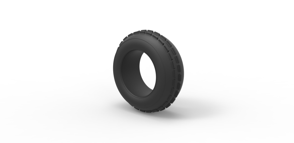 Diecast dune buggy front tire 5 Scale 1:25 3D Print 496044
