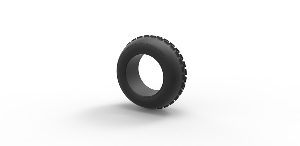 Diecast dune buggy front tire 5 Scale 1:25 3D Print 496046