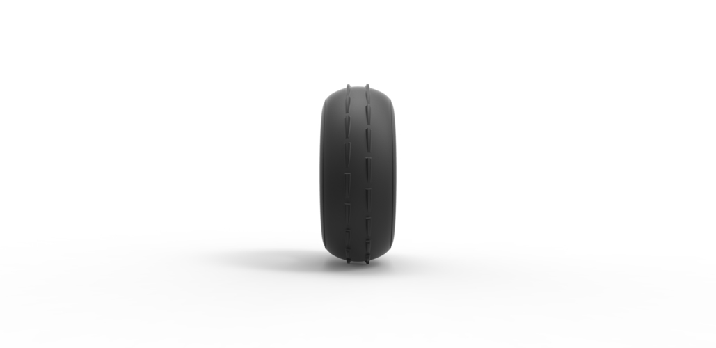Diecast dune buggy front tire 6 Scale 1:25 3D Print 496050