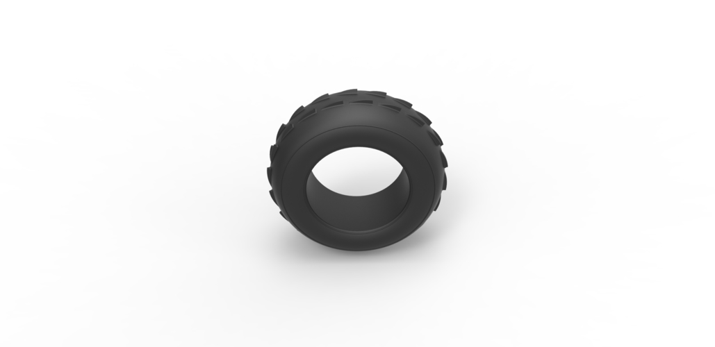 Diecast dune buggy front tire 6 Scale 1:25 3D Print 496052