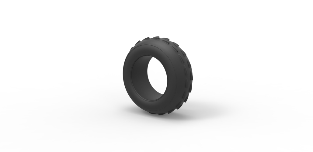 Diecast dune buggy front tire 6 Scale 1:25 3D Print 496053