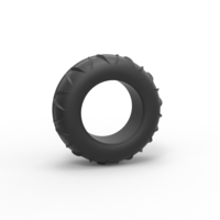 Small Diecast dune buggy front tire 7 Scale 1:25 3D Printing 496095