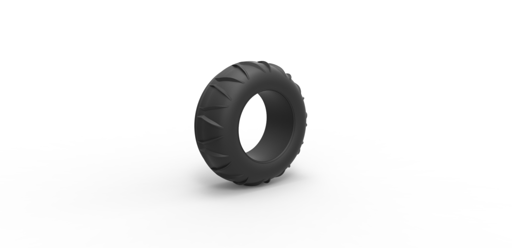 Diecast dune buggy front tire 7 Scale 1:25 3D Print 496096