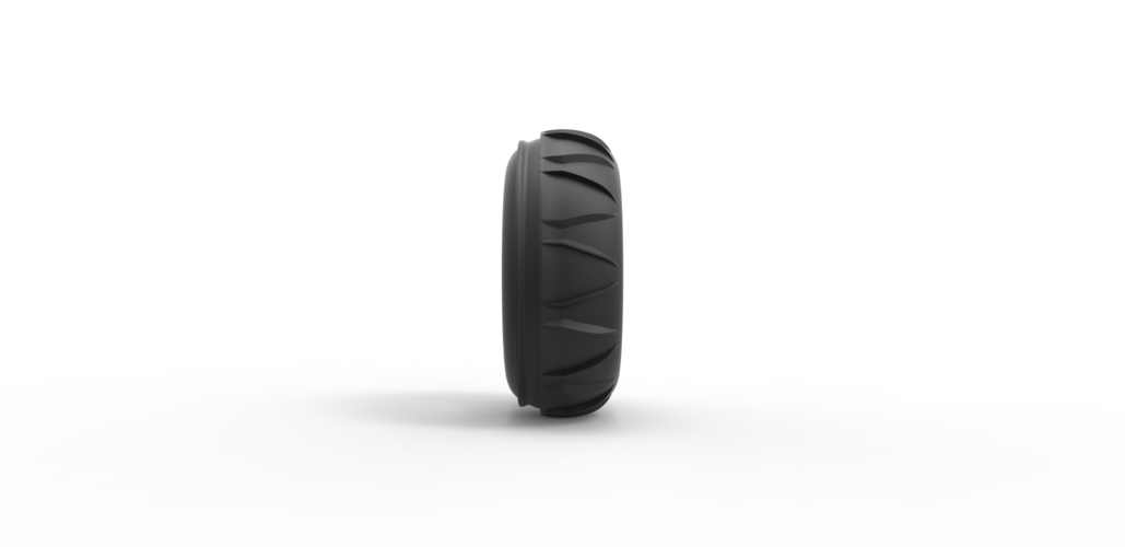 Diecast dune buggy front tire 7 Scale 1:25 3D Print 496098