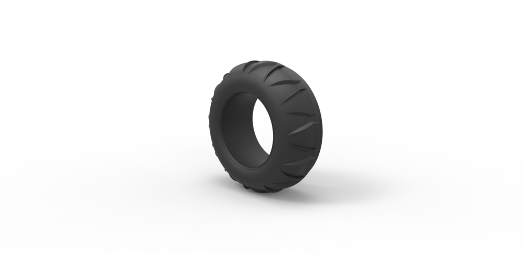 Diecast dune buggy front tire 7 Scale 1:25 3D Print 496101