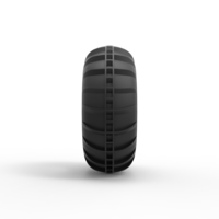 Diecast dune buggy front tire 8 Scale 1:25 - Thumbnail 4