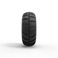 Diecast dune buggy front tire 9 Scale 1:25 - Thumbnail 4
