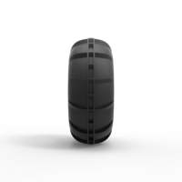 Diecast dune buggy front tire 10 Scale 1:25 - Thumbnail 4