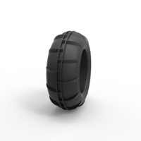 Diecast dune buggy front tire 11 Scale 1:25 - Thumbnail 3