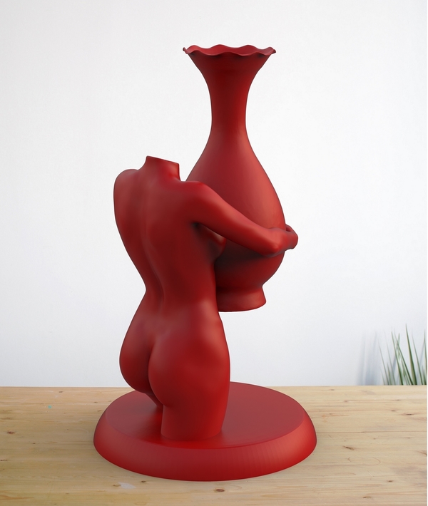 Desnudo y florero