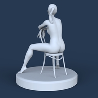 Desnuda sobre una silla - Thumbnail 2