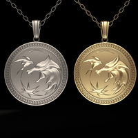 Small Necklace Wolf Pendant 03 3D Printing 496218