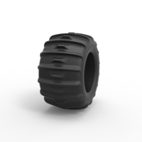 Diecast Dune buggy rear tire 30 Scale 1:25 - Thumbnail 3