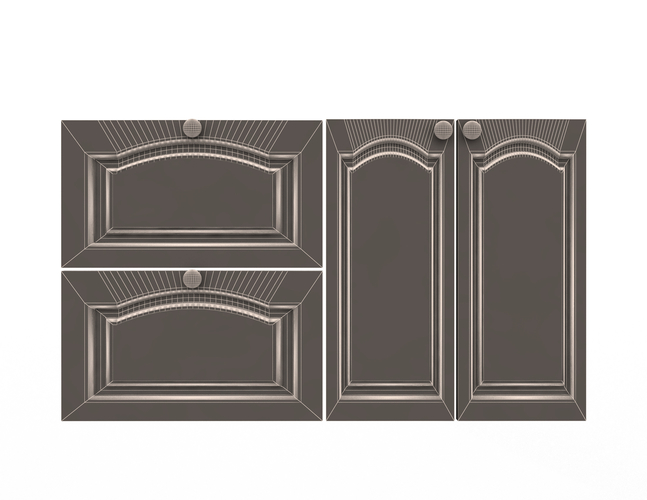 Kitchen Cabinet Door Classic Zaur 3D Print 496316