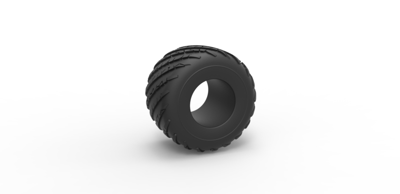 Diecast Monster Jam tire 20 Scale 1:25
