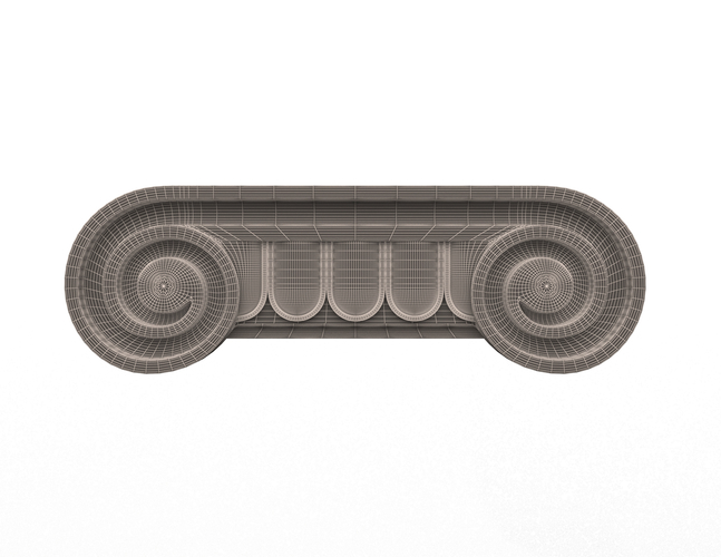 Antique Ionic capital 3D Print 496761