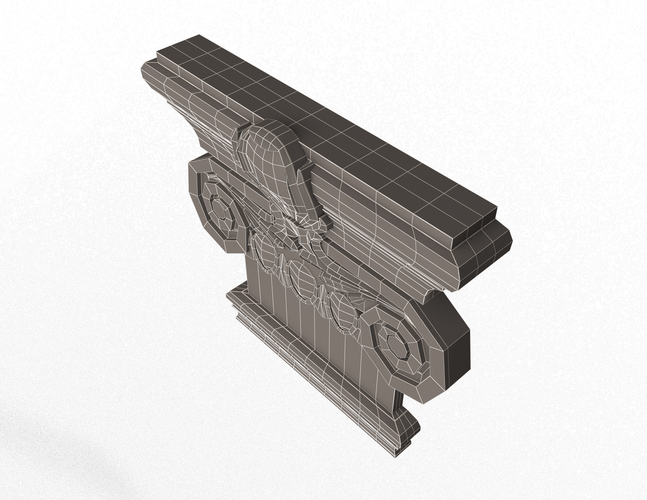 Antique Ionic capital 02 3D Print 496800