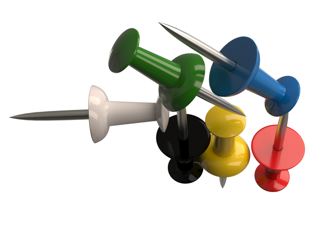 Assorted Colors Push Pins 3D Print 496814