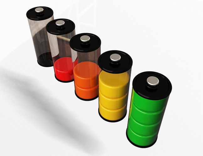 Battery Icon Set 3D Print 496906