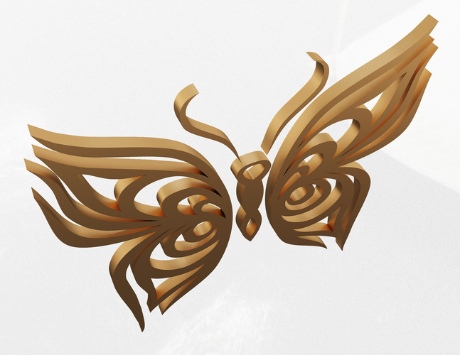 Butterfly Frame Decoration 3D Print 496967