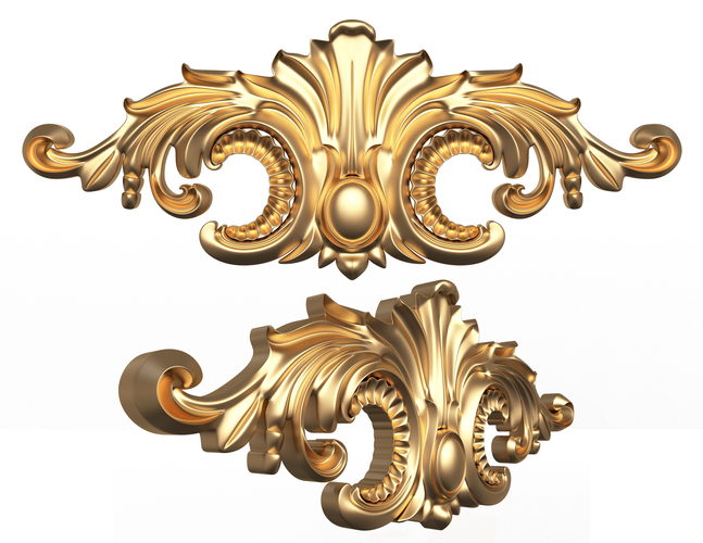 Carved Plaster Molding Decoration 3D Print 497116