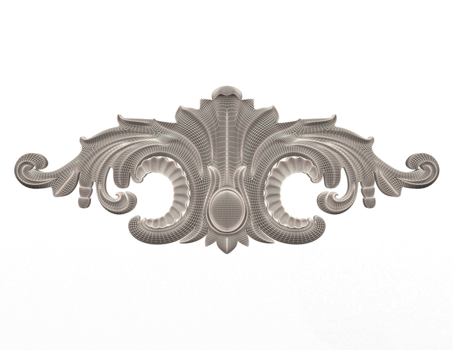 Carved Plaster Molding Decoration 3D Print 497121