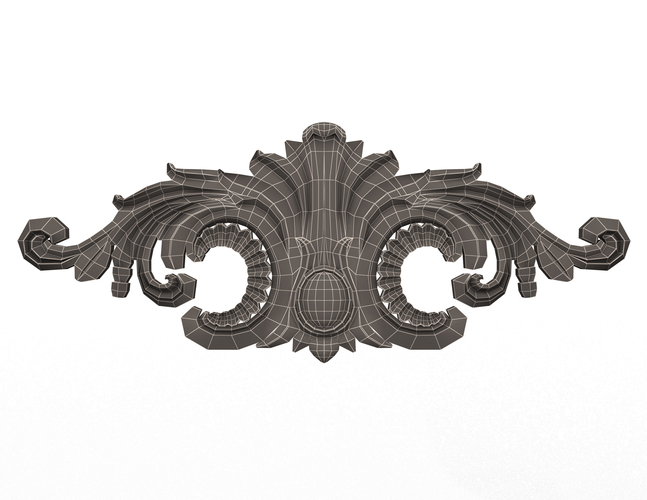 Carved Plaster Molding Decoration 3D Print 497125