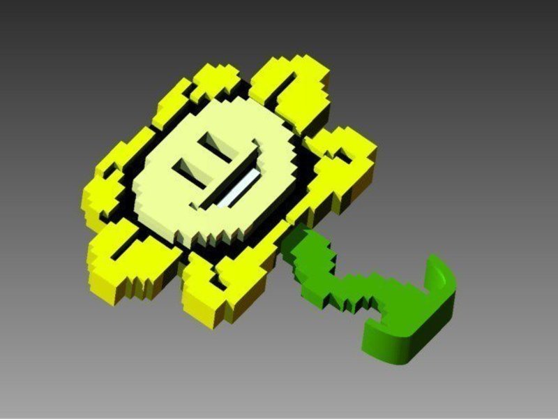 Flowey Poly Flowey the Flower - Pinshape