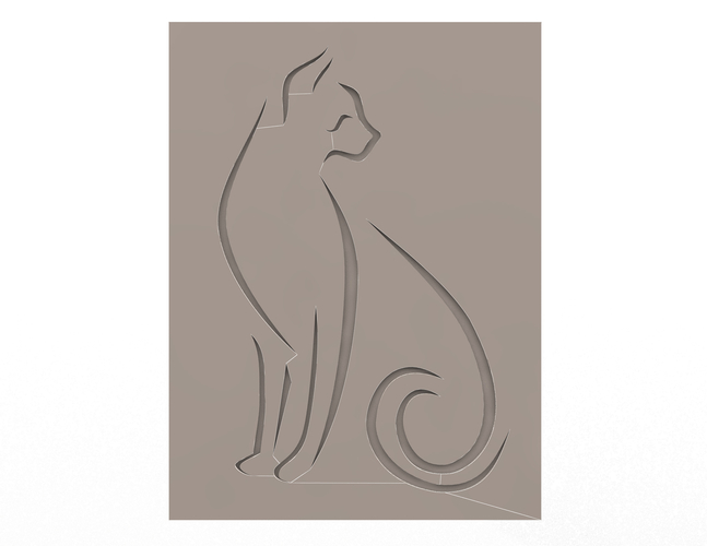 Cat Frame Decoration 3D Print 497169